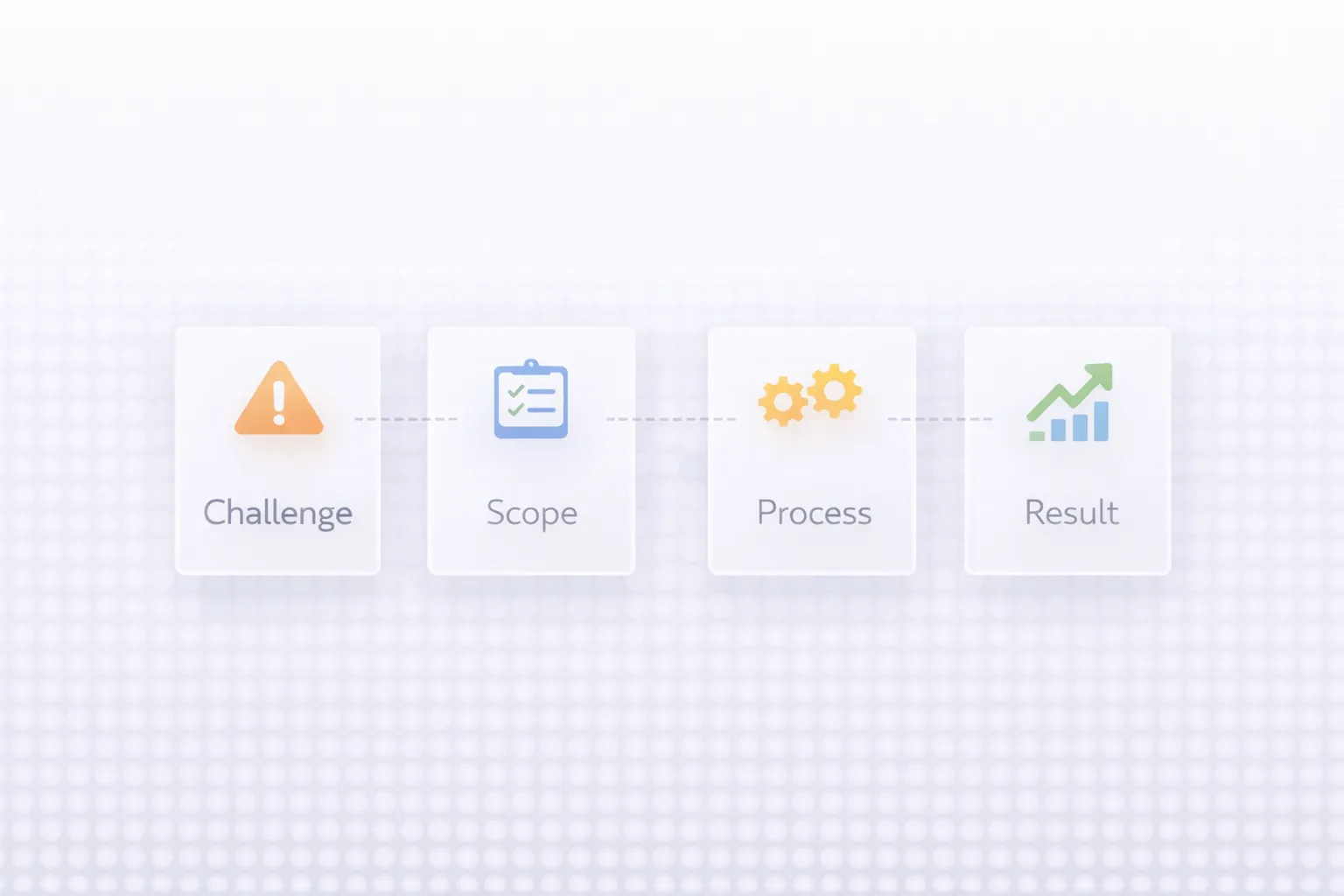 Case study template infographic