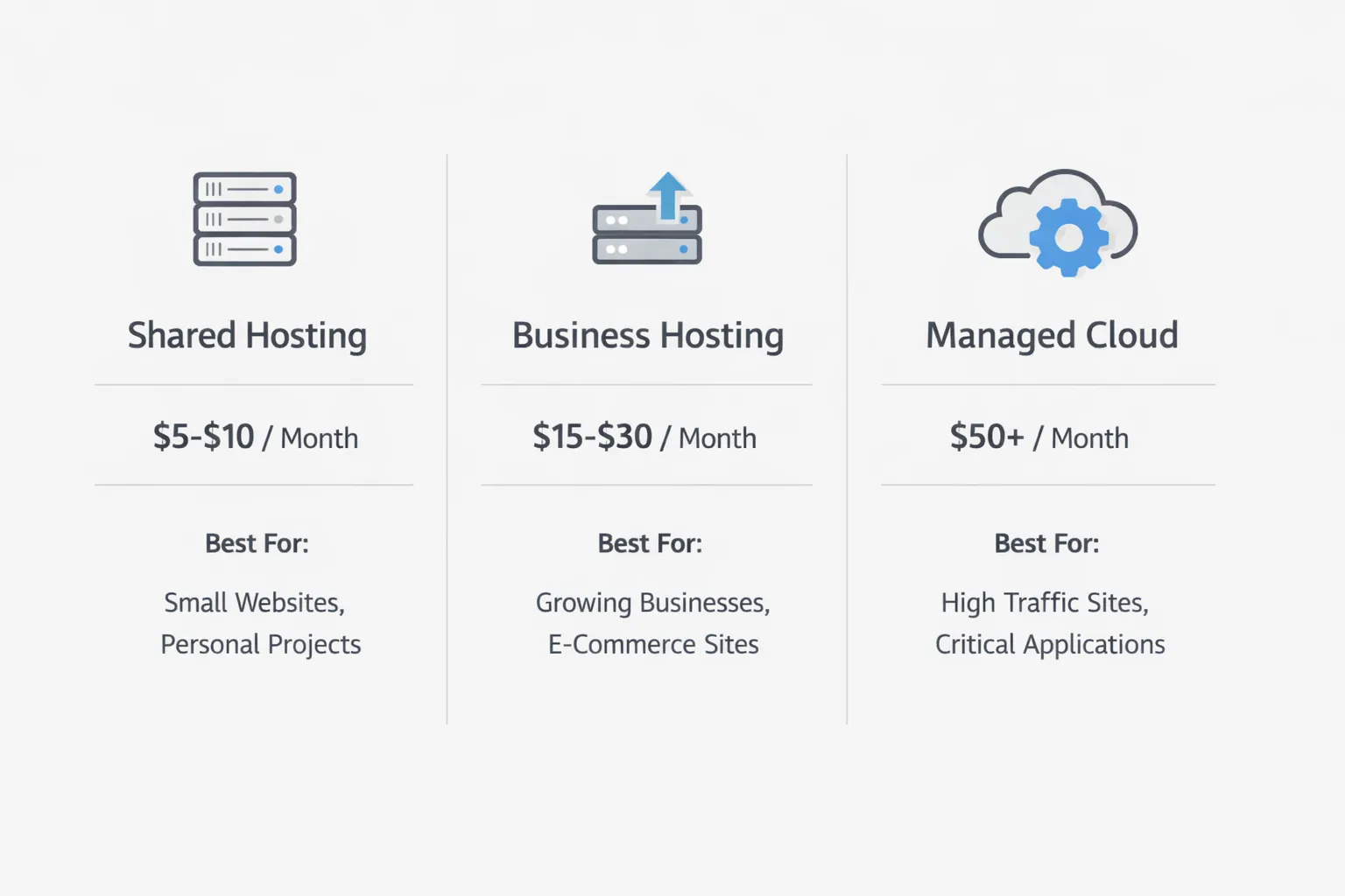 Business hosting infographic