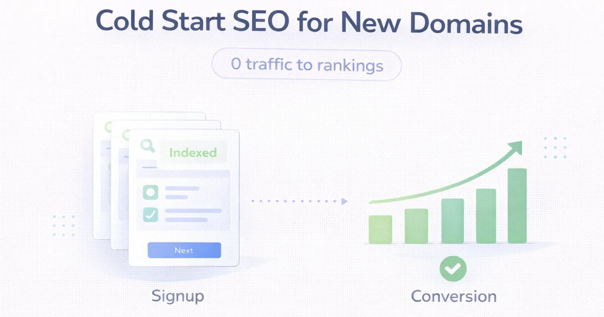 Cold Start SEO for New Domains (0 traffic → rankings)