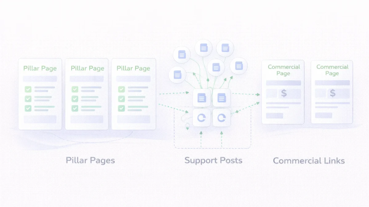 Internal linking strategy infographic