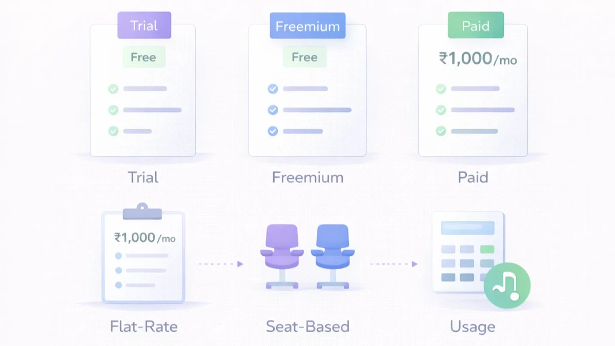 SaaS pricing models infographic