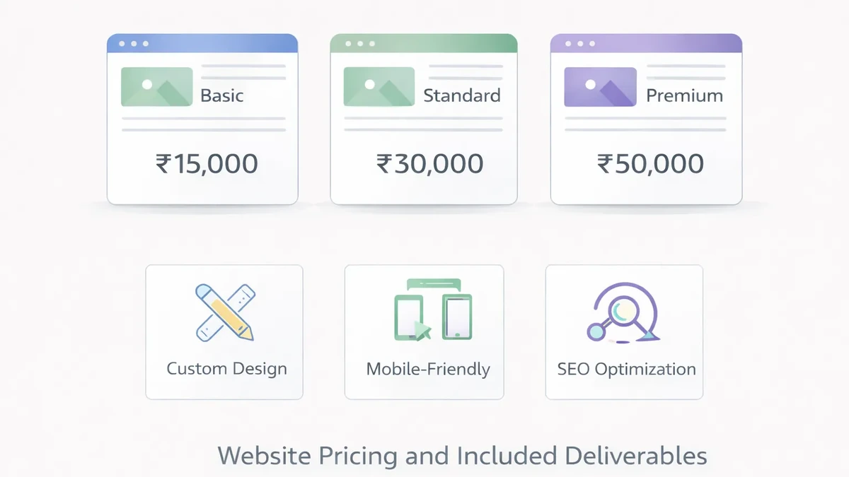 Lucknow website pricing infographic