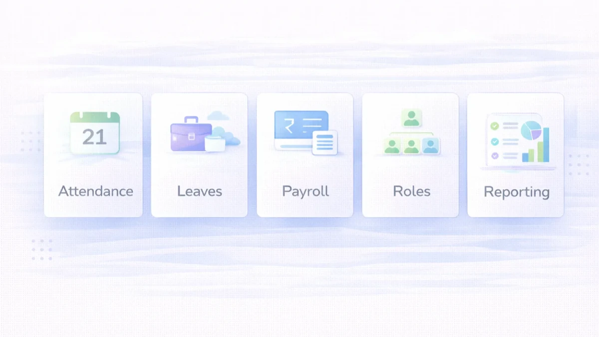 HRMS modules infographic
