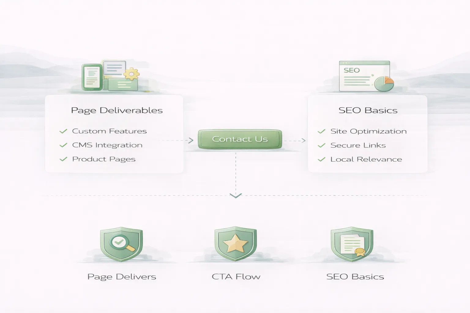 Neemrana website deliverables infographic