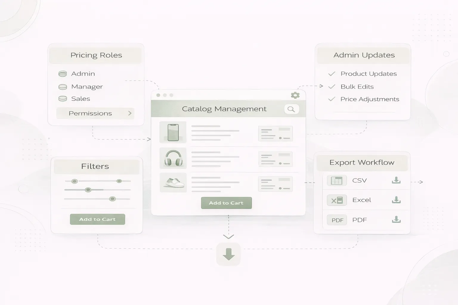 Catalog price workflow infographic