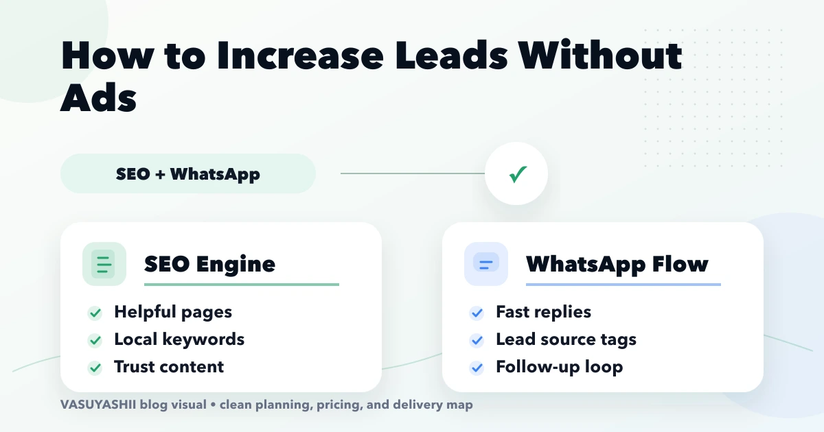 How to Increase Leads Without Ads (SEO + WhatsApp)