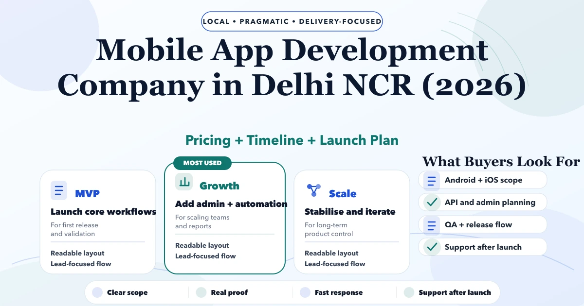 Mobile App Development Company in Delhi NCR (2026)