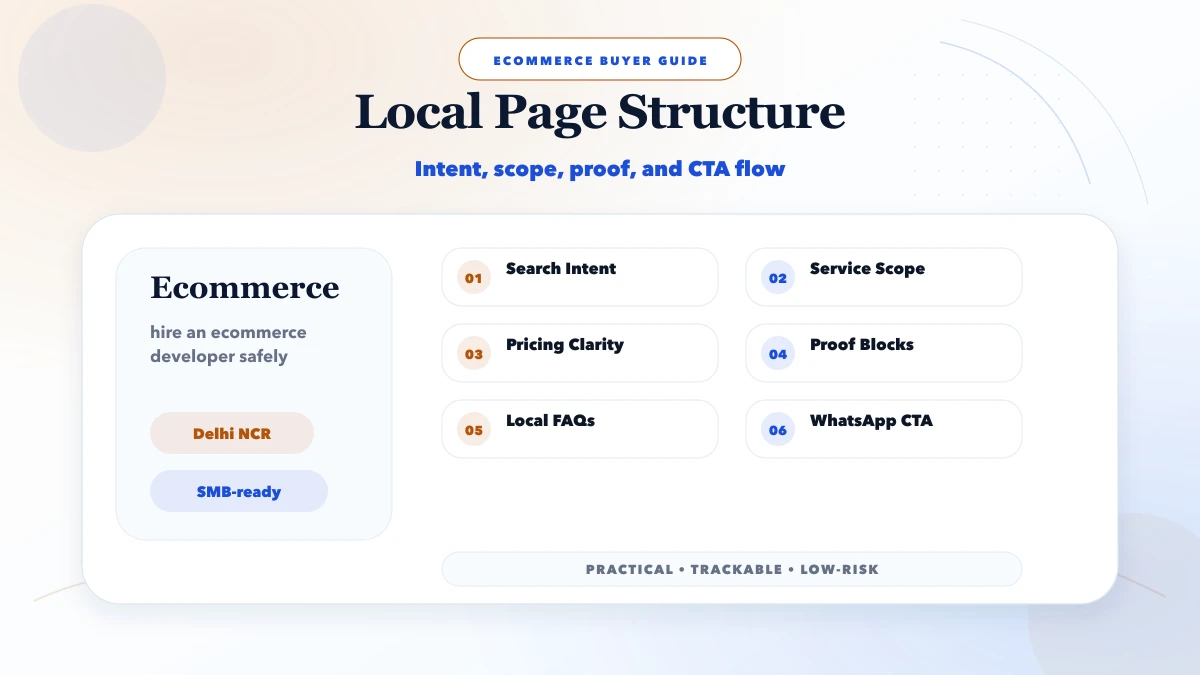 Ecommerce developer near me (Delhi NCR): what to ask structure map