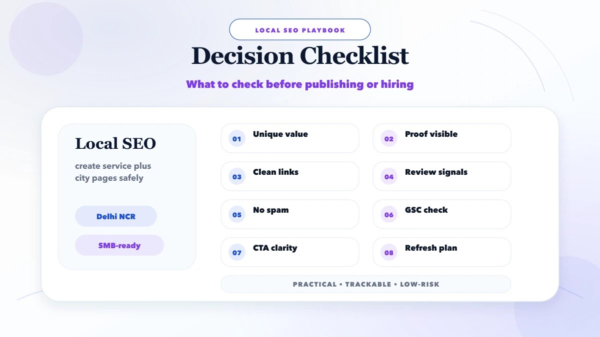 How to create local pages without duplicate content checklist