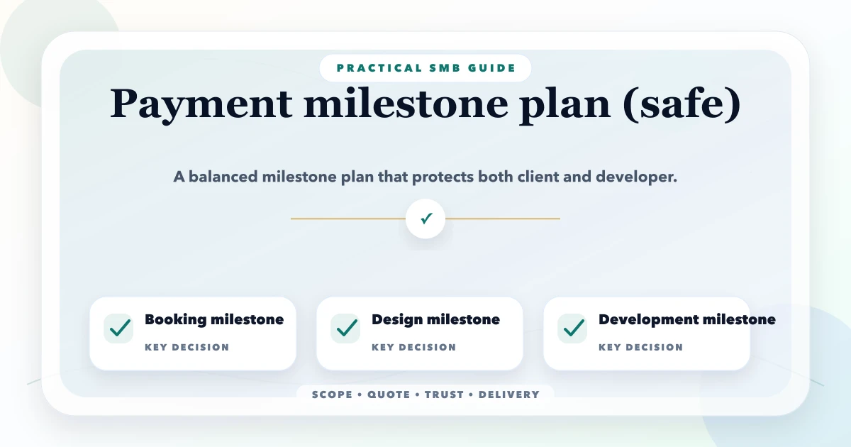 Payment milestone plan (safe)