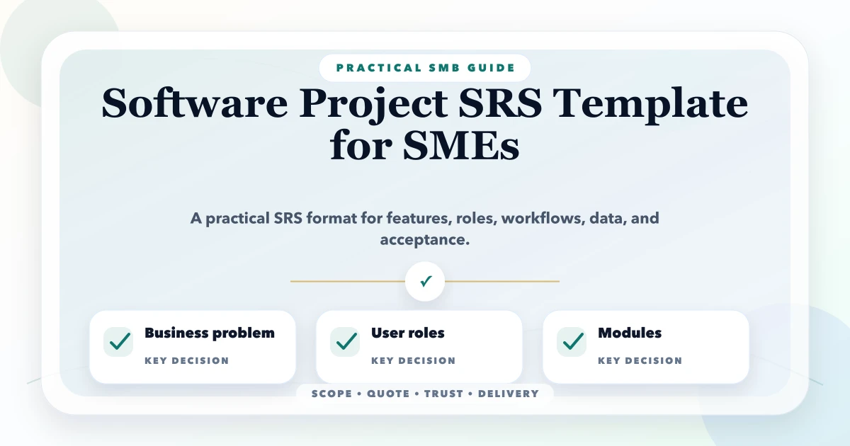 Software Project SRS Template for SMEs