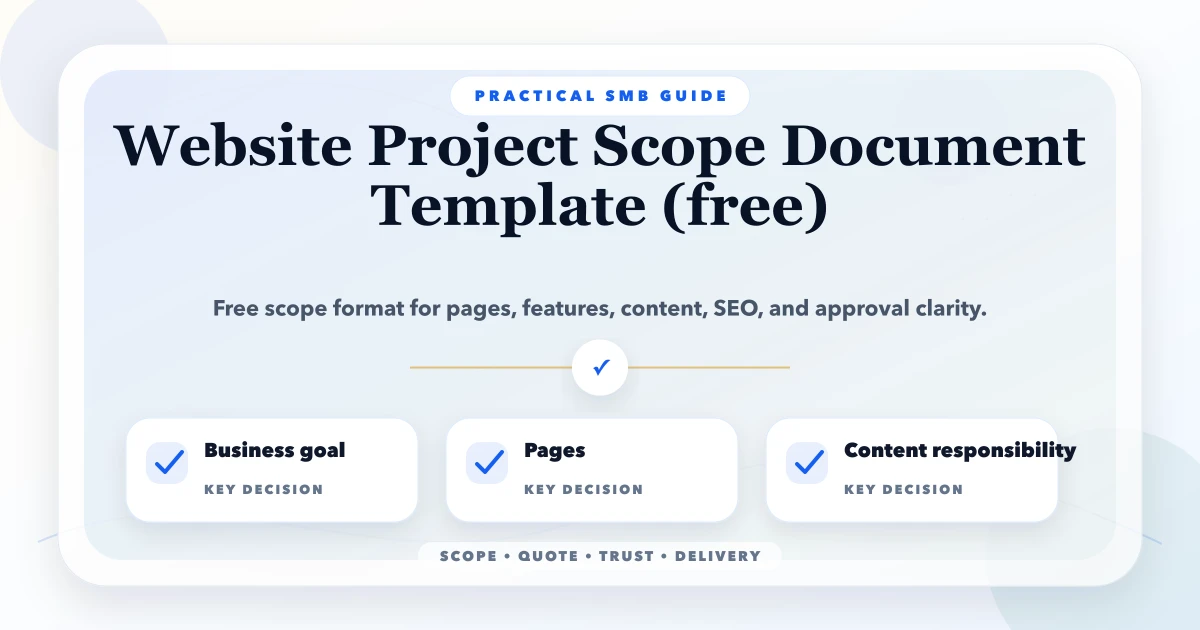 Website Project Scope Document Template (free)