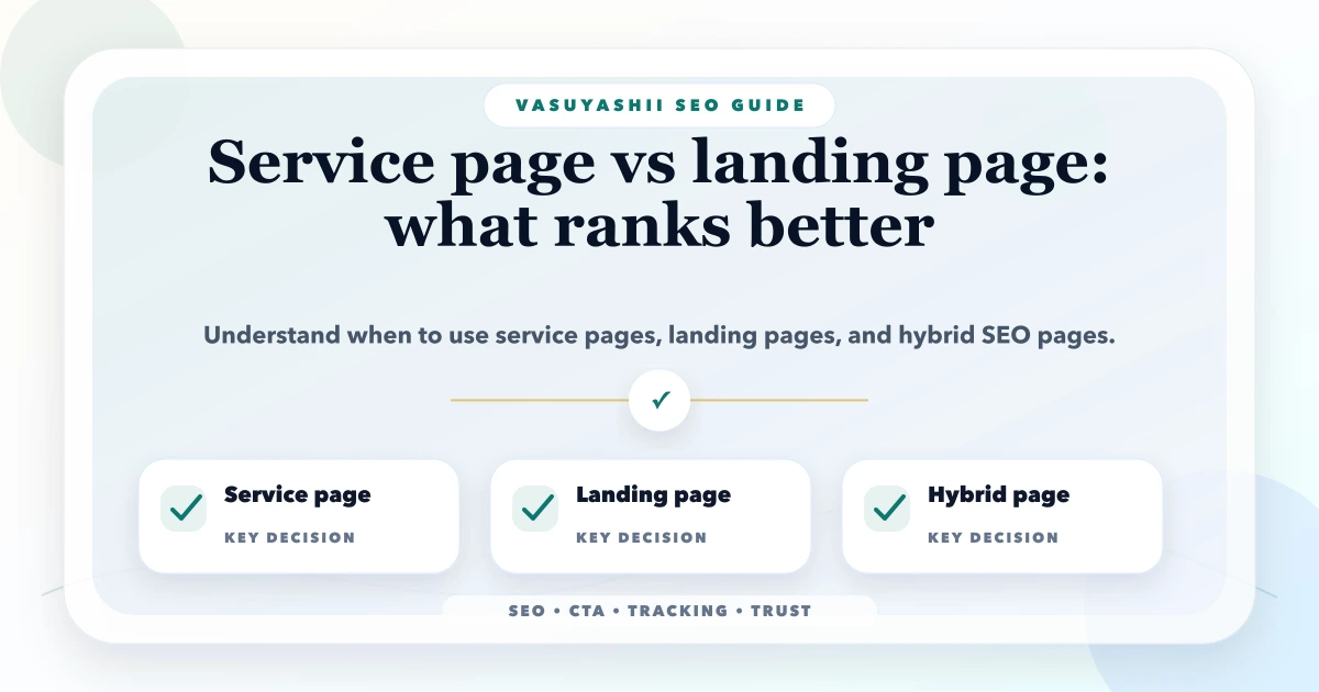 Service page vs landing page: what ranks better