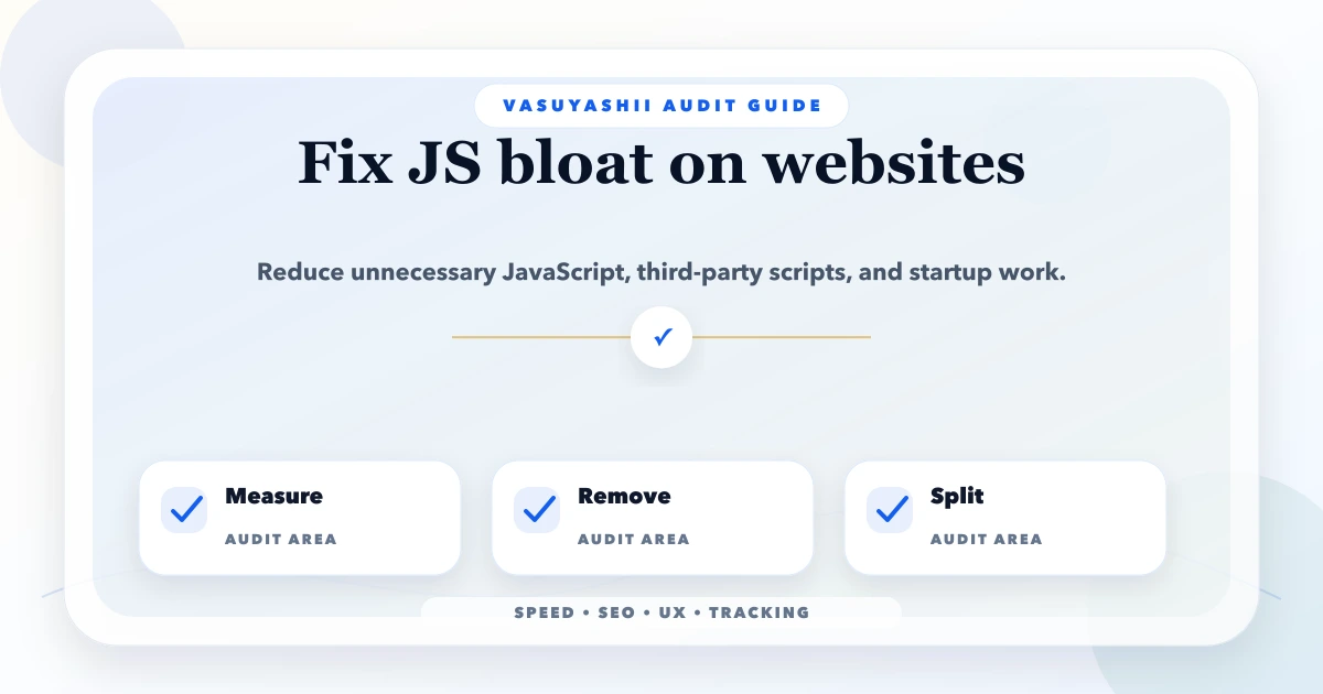 Fix JS bloat on websites