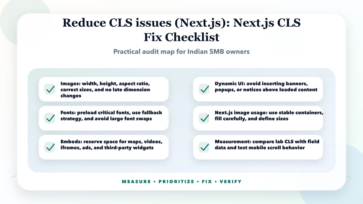 Reduce CLS issues (Next.js) structure map
