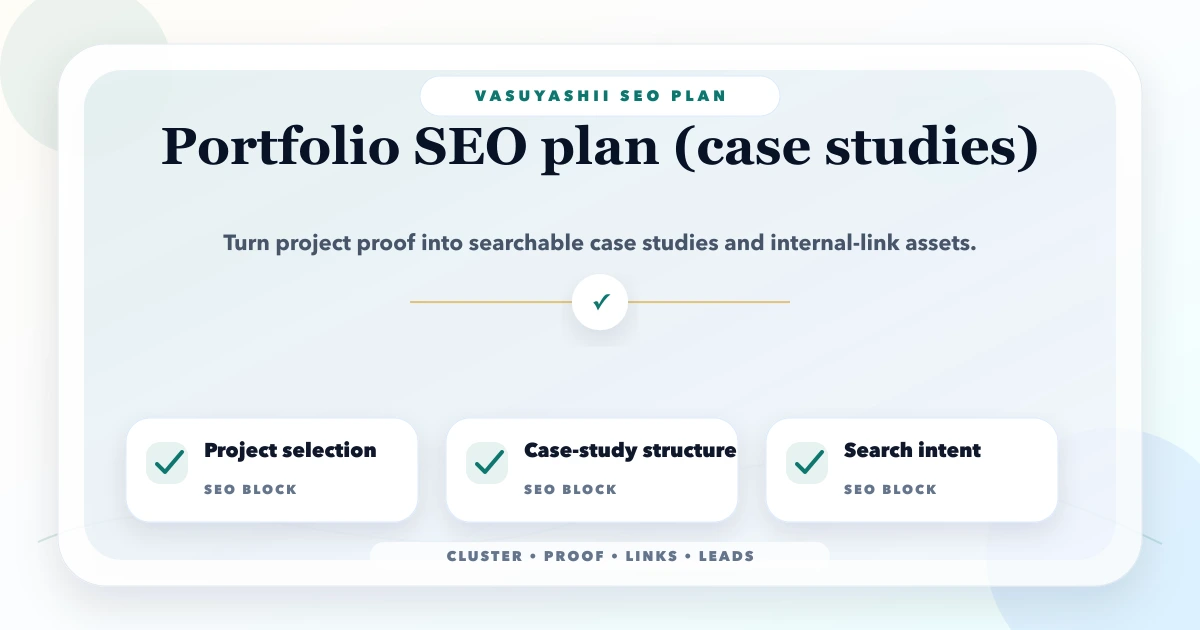 Portfolio SEO plan (case studies)