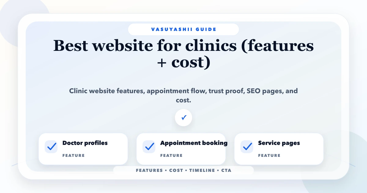 Best website for clinics (features + cost)