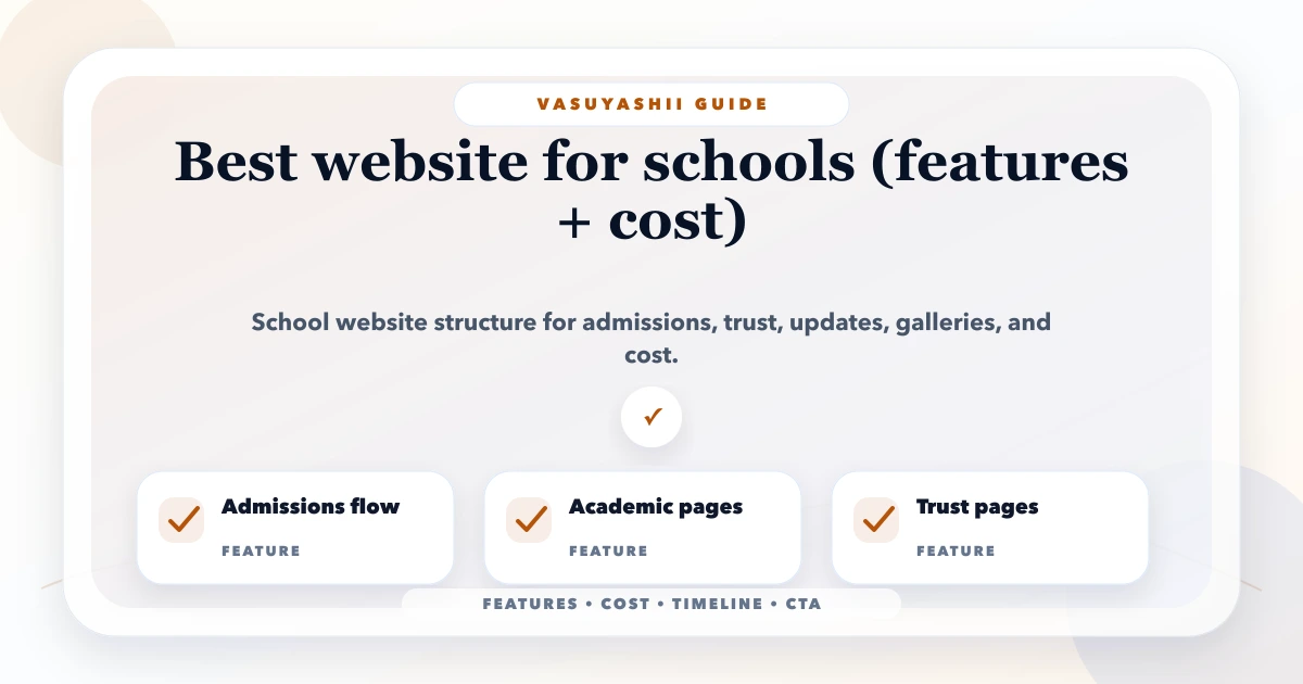 Best website for schools (features + cost)