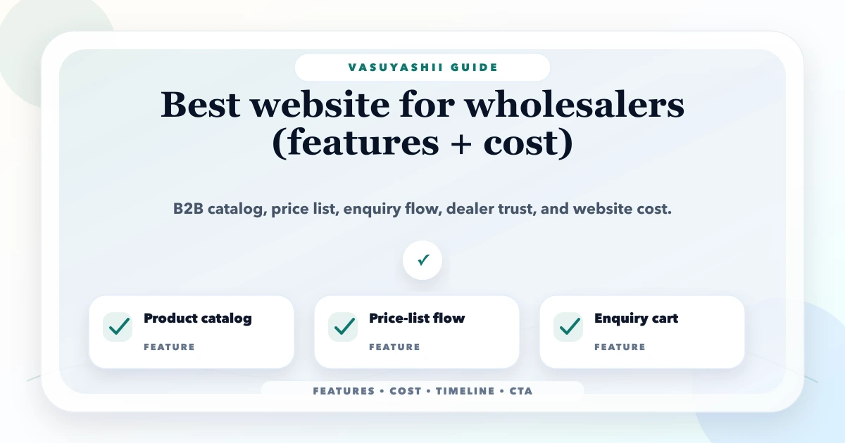 Best website for wholesalers (features + cost)
