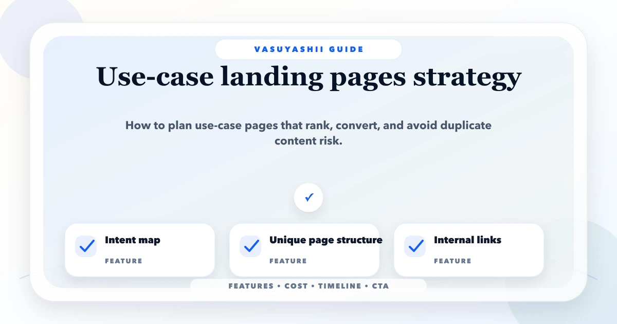 Use-case landing pages strategy