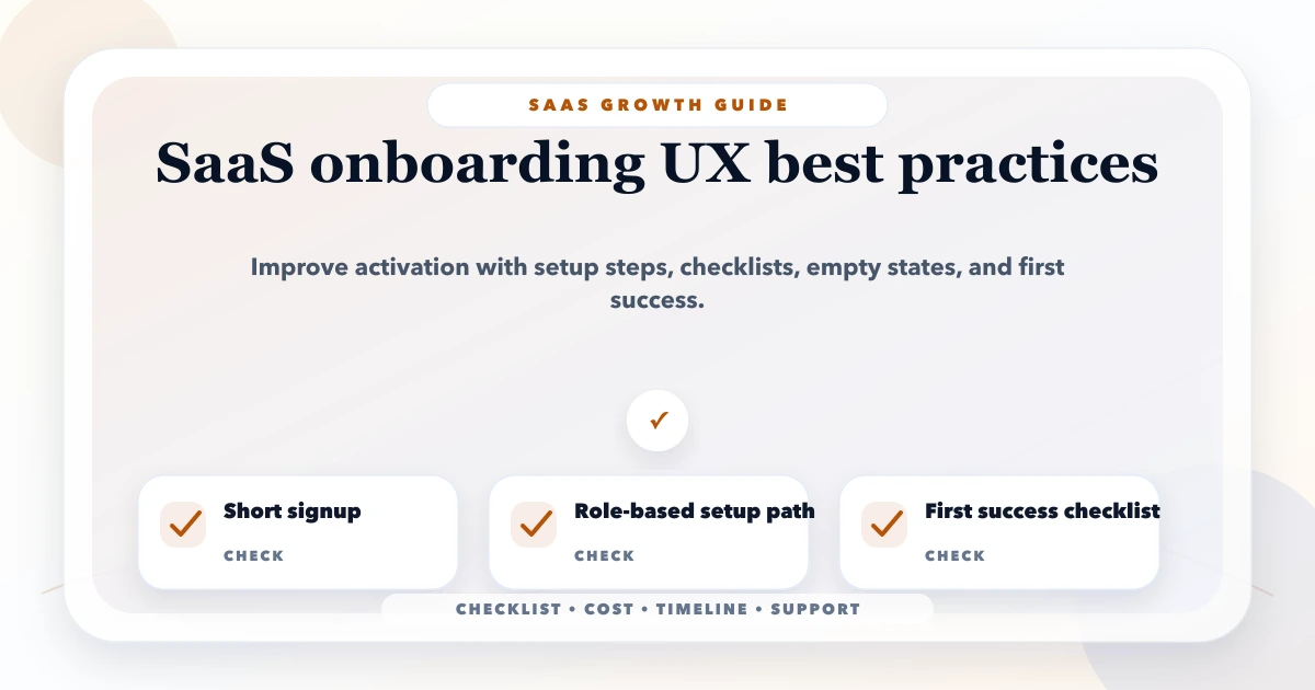 SaaS onboarding UX best practices