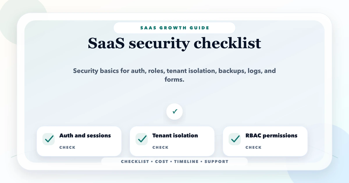 SaaS security checklist