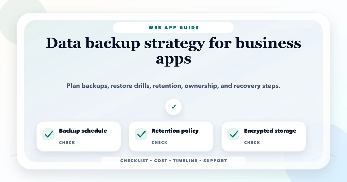 Data backup strategy for business apps