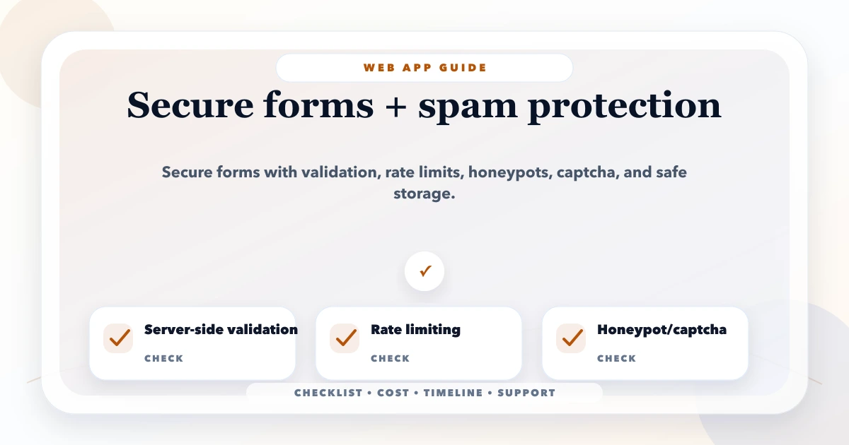 Secure forms + spam protection