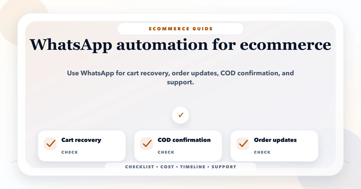 WhatsApp automation for ecommerce