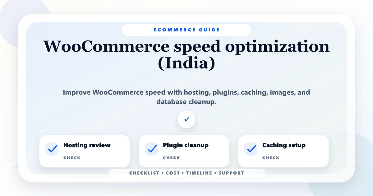 WooCommerce speed optimization (India)