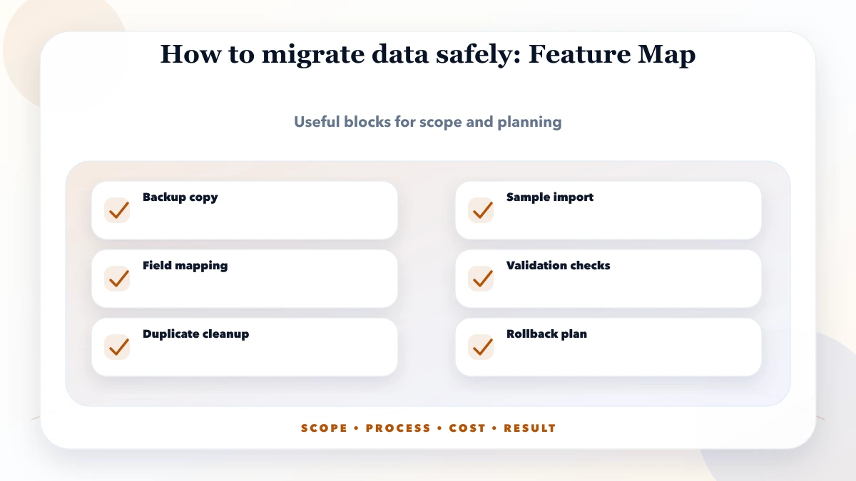 How to migrate data safely structure map