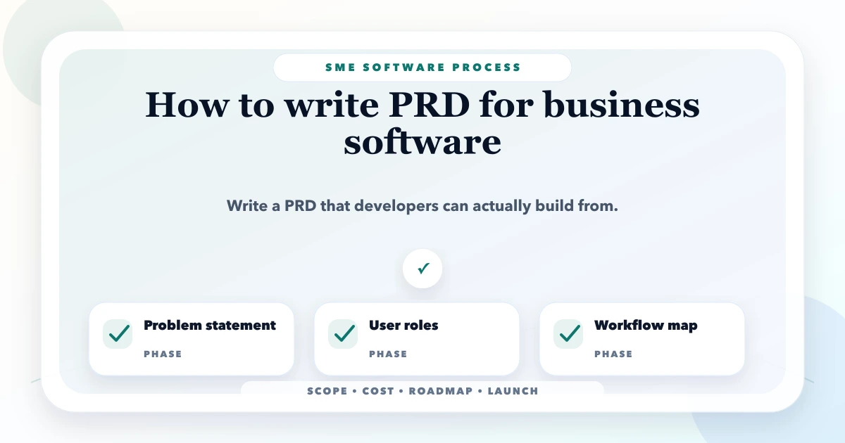 How to write PRD for business software