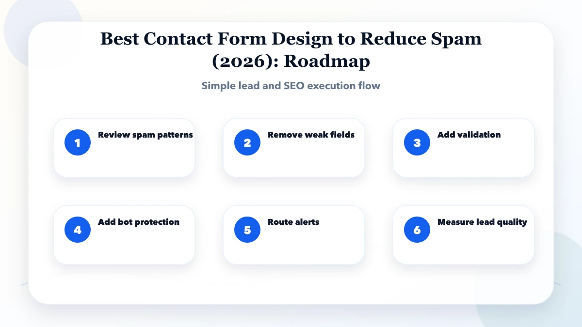 Best Contact Form Design to Reduce Spam (2026) roadmap