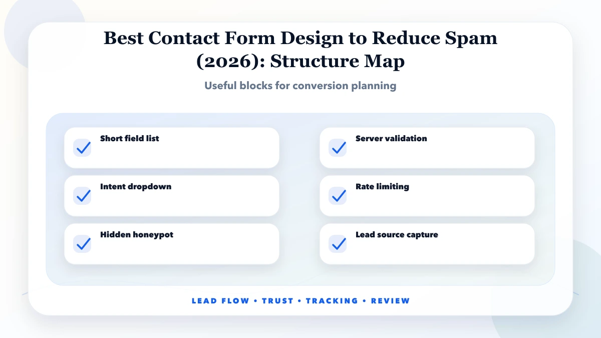 Best Contact Form Design to Reduce Spam (2026) structure map