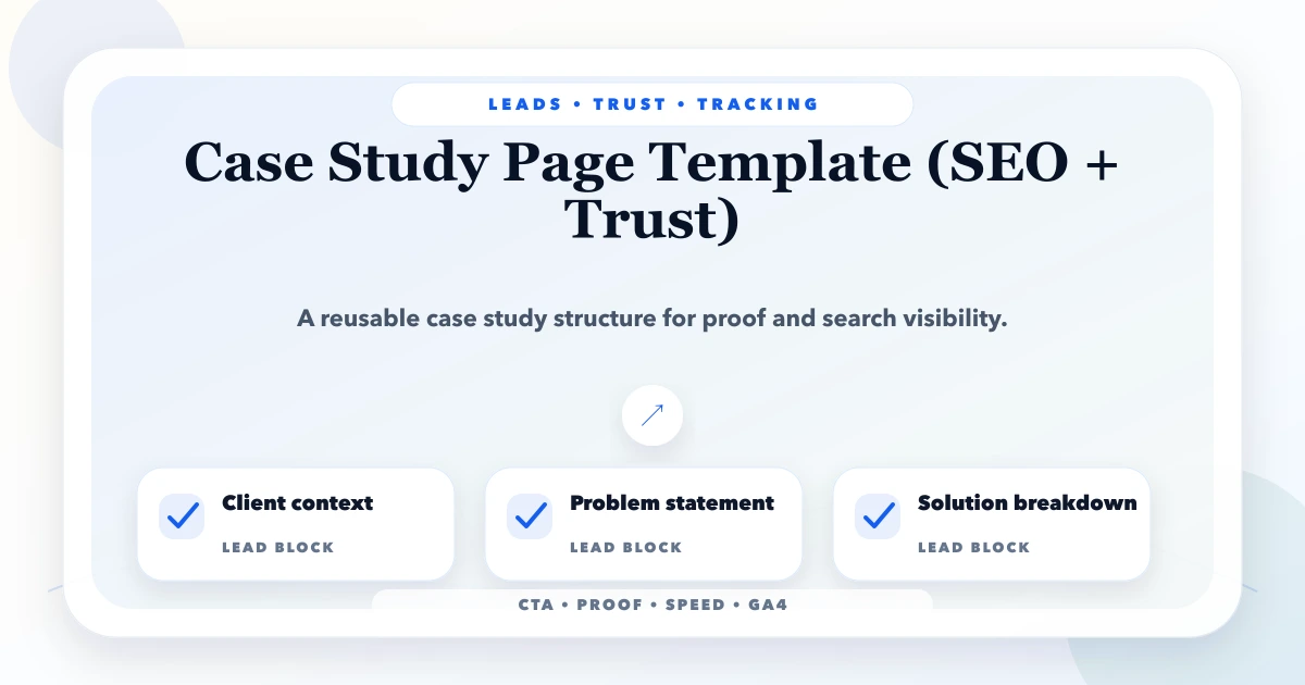 Case Study Page Template (SEO + Trust)