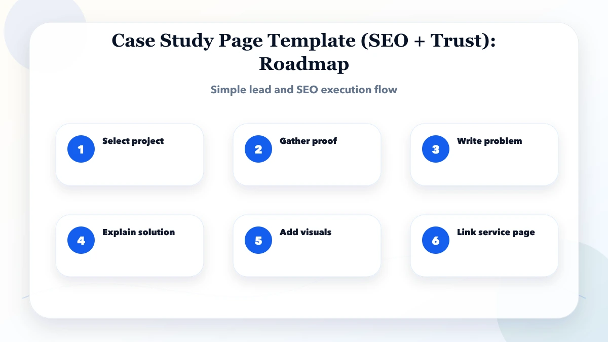 Case Study Page Template (SEO + Trust) roadmap