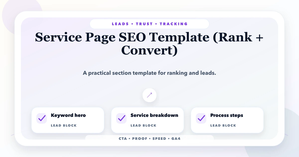 Service Page SEO Template (Rank + Convert)
