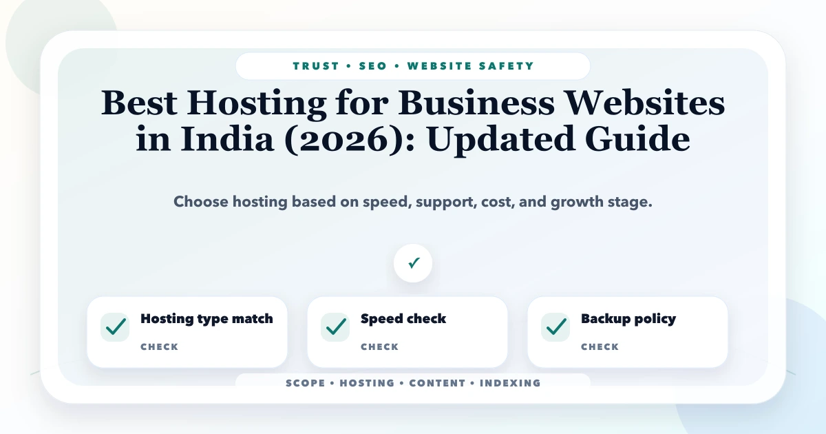 Best Hosting for Business Websites in India (2026): Updated Guide