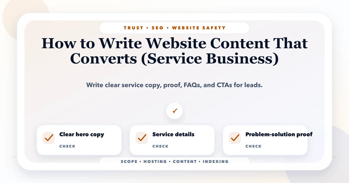 How to Write Website Content That Converts (Service Business)