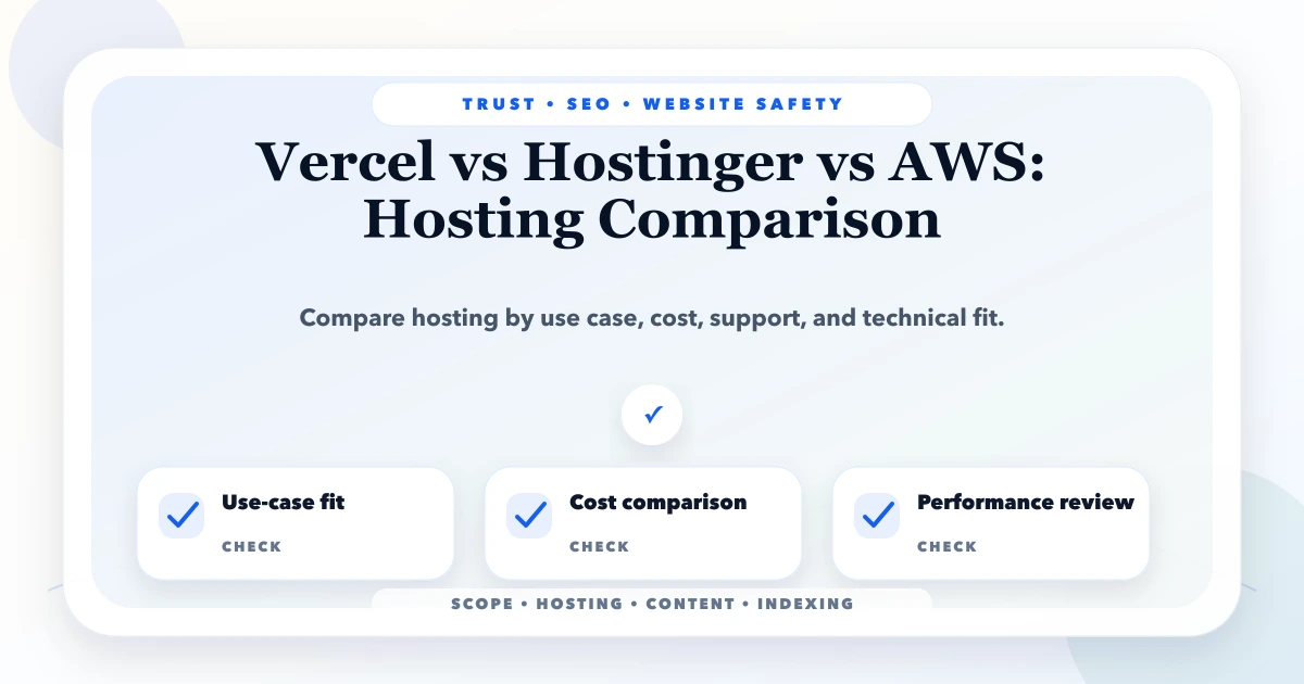 Vercel vs Hostinger vs AWS: Hosting Comparison