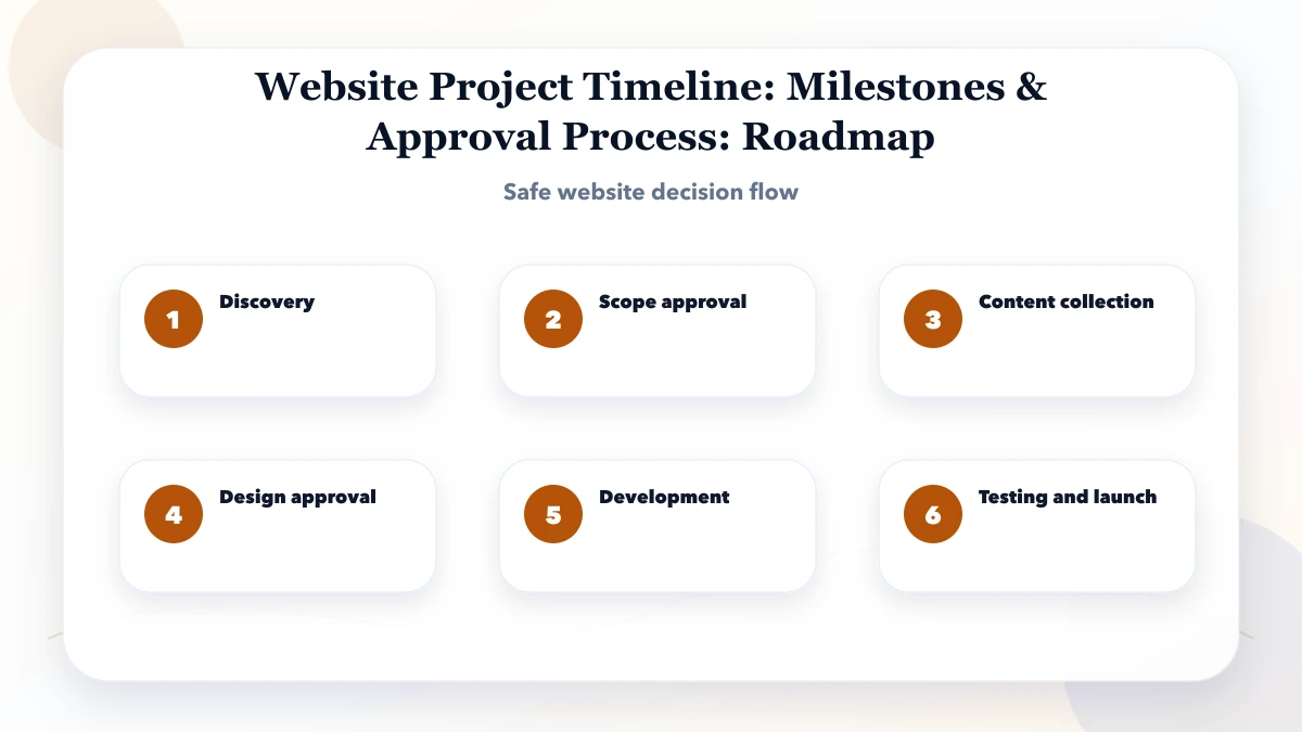 Website Project Timeline: Milestones & Approval Process roadmap