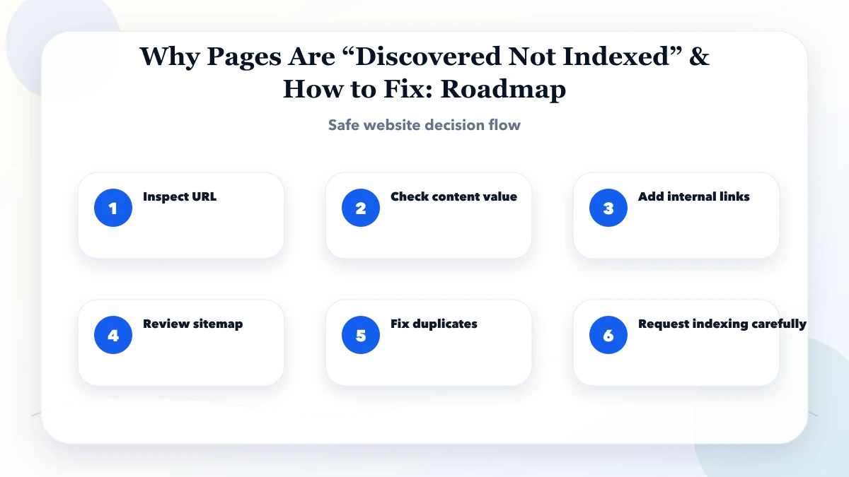 Why Pages Are “Discovered Not Indexed” & How to Fix roadmap