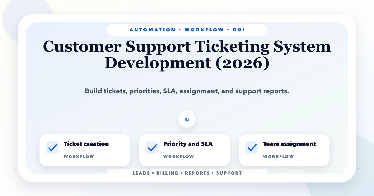 Customer Support Ticketing System Development (2026)