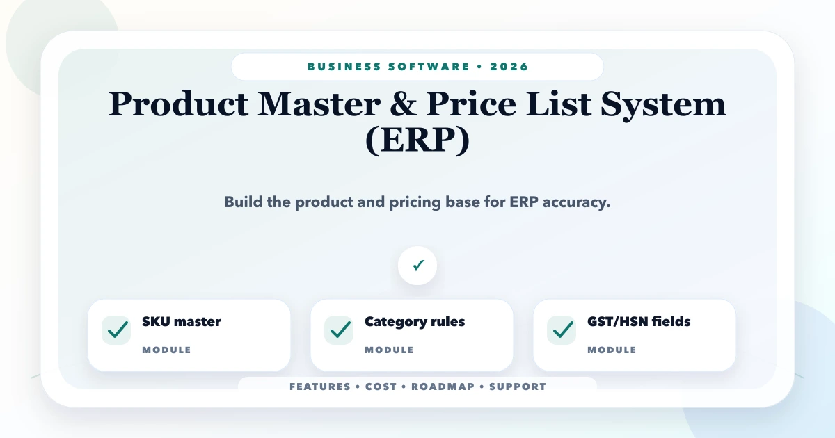 Product Master & Price List System (ERP)