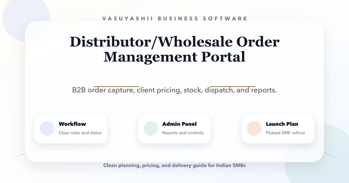 Distributor/Wholesale Order Management Portal