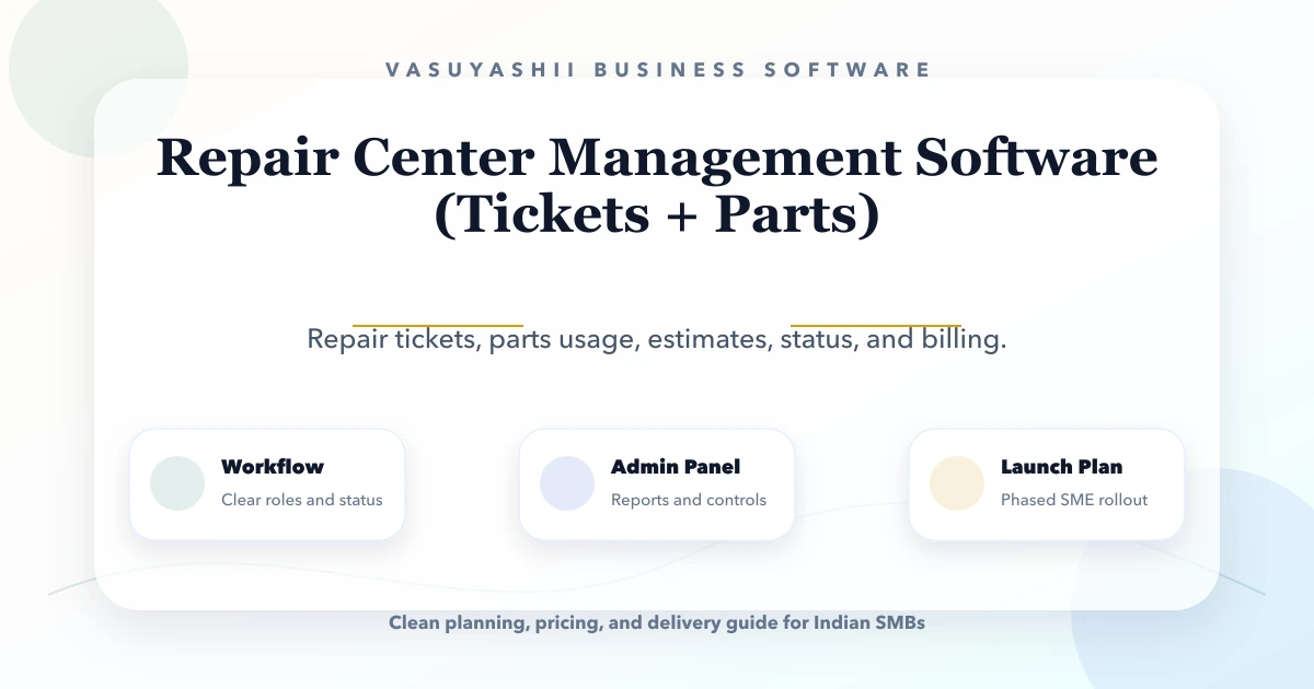 Repair Center Management Software (Tickets + Parts)