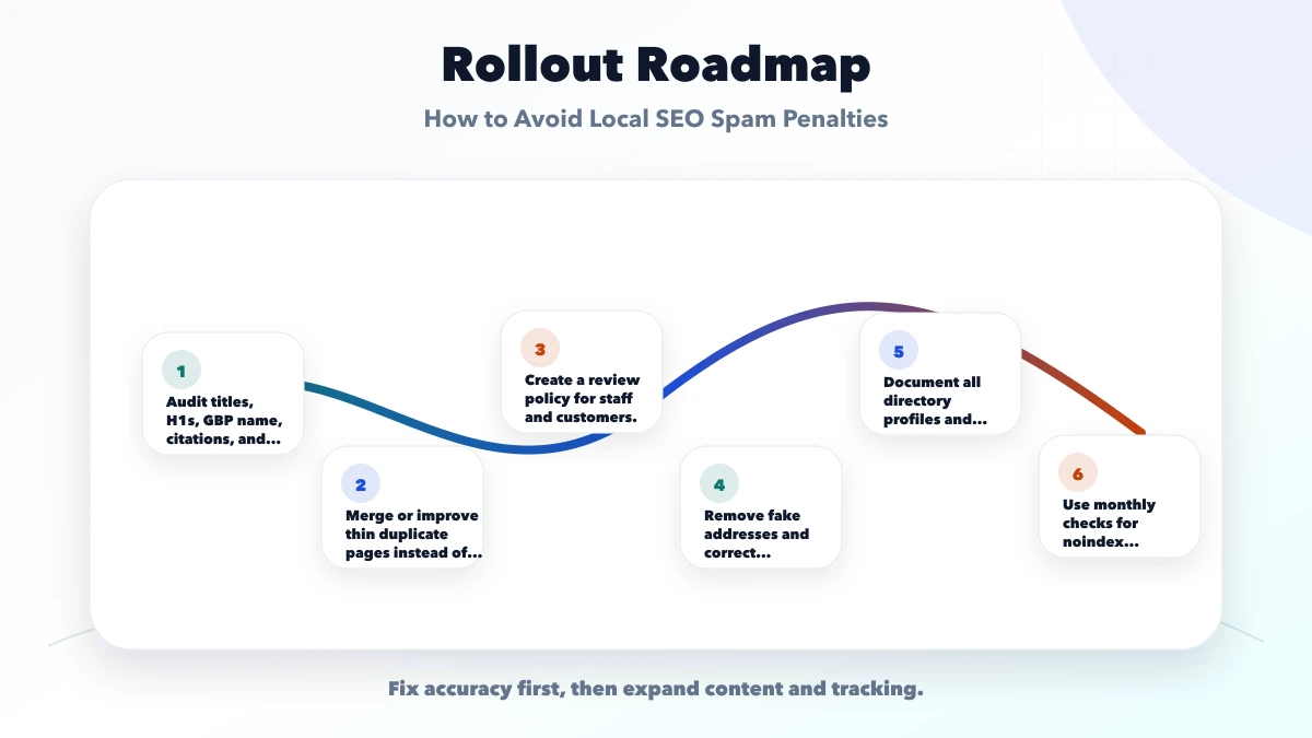 How to Avoid Local SEO Spam Penalties roadmap