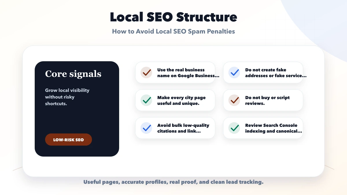 How to Avoid Local SEO Spam Penalties structure map