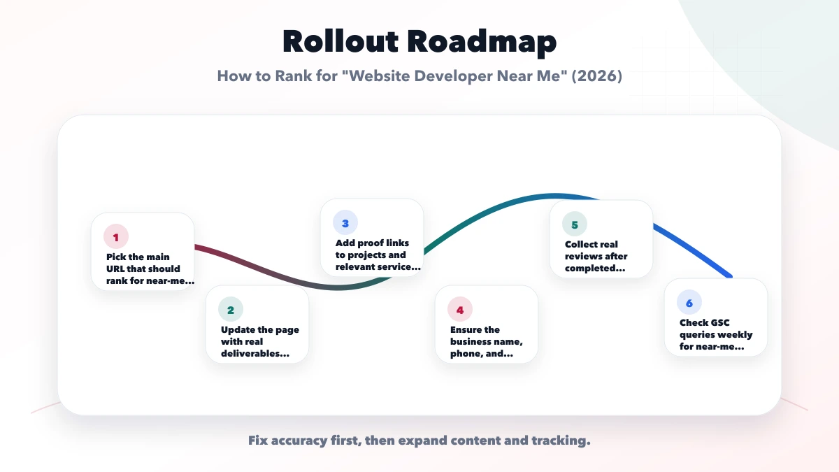 How to Rank for "Website Developer Near Me" (2026) roadmap