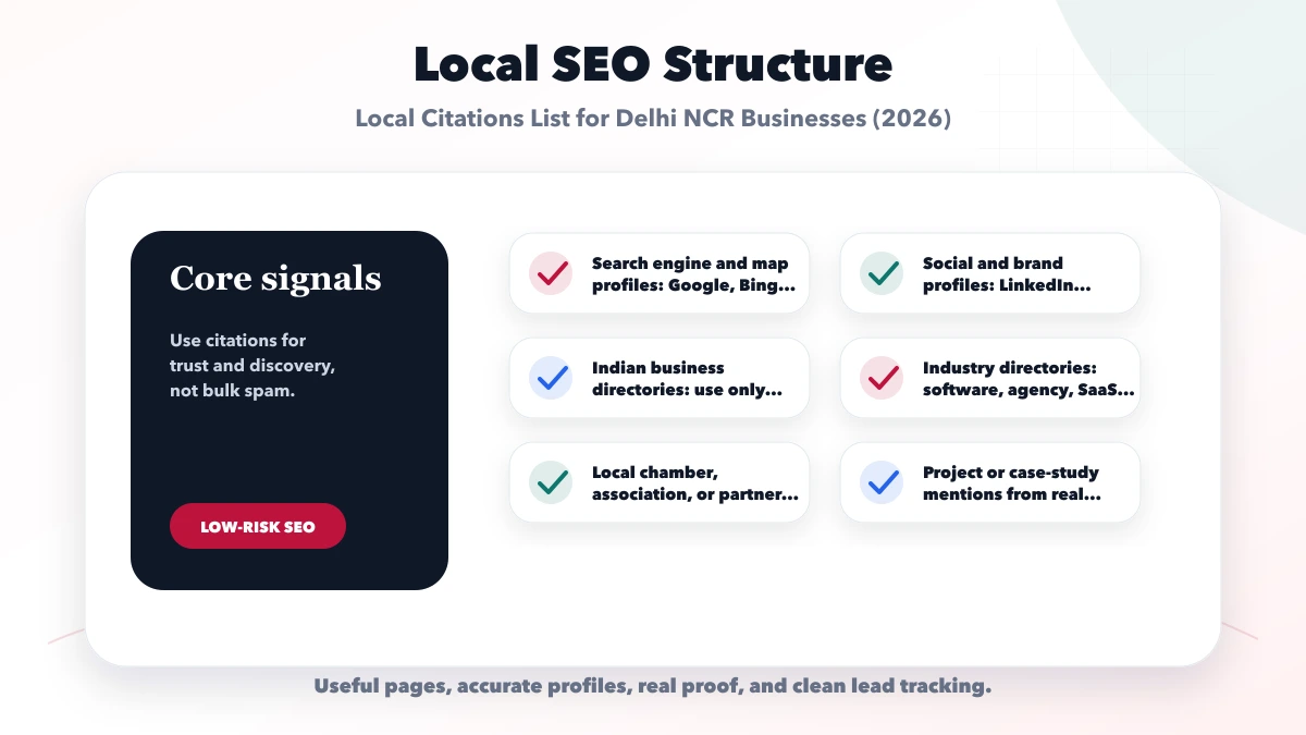 Local Citations List for Delhi NCR Businesses (2026) structure map